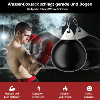 Costway Σάκος Πυγμαχίας Ø45 cm 50 kg με Ρυθμιζόμενη Μεταλλική Αλυσί...