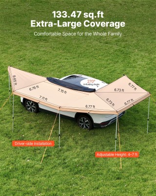 VEVOR Σκίαστρο Οχήματος Δεξιάς Όψης 270° με Ενσωματωμένο Φωτισμό LE... VEVOR Σκίαστρο Οχήματος Δεξιάς Όψης 270° με Ενσωματωμένο Φωτισμό LE...