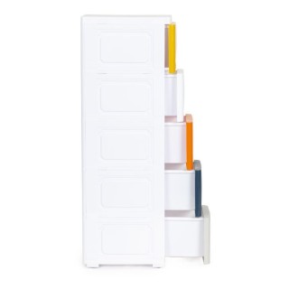 Μοντέρνα Ραφιέρα με 5 Συρόμενα Συρτάρια και Πόδια με Ροδάκια MODERN...