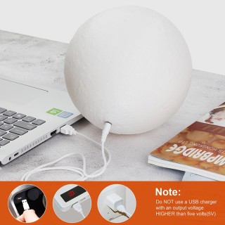 BAKAJI Λαμπαδάκι Τραπεζιού Σελήνη 18εκ LED Φωτισμός 3 Χρωμάτων Με Μ...