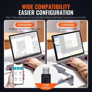 VEVOR Μηχάνημα Χάραξης Λέιζερ 10W με Κυλινδρικό Ρόλερ  KZXS10W4140C...