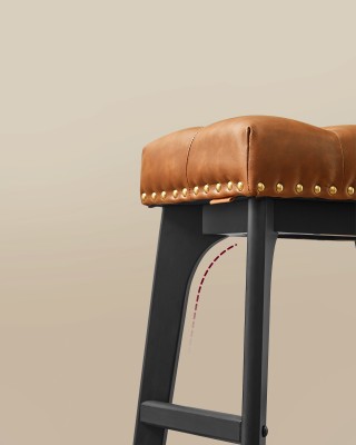 Σετ 2 Σκαμπό VASAGLE, Δερματίνη, Ξύλινα Πόδια, 66cm, Καφέ  Σετ 2 Σκαμπό VASAGLE, Δερματίνη, Ξύλινα Πόδια, 66cm, Καφέ 