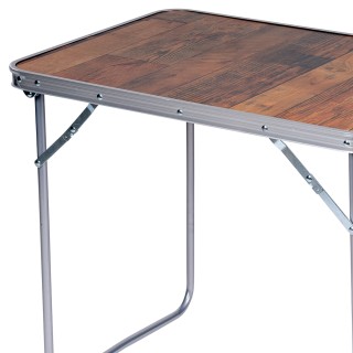 BAKAJI Πτυσσόμενο Τραπέζι Πικνίκ Εξωτερικού Χώρου Εφέ Ξύλου 70x50x6...