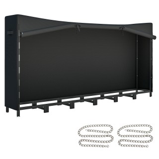 Outsunny Εξωτερικό Μεταλλικό Καυσόξυλο με Αδιάβροχο Κάλυμμα, Χωρητι... Outsunny Εξωτερικό Μεταλλικό Καυσόξυλο με Αδιάβροχο Κάλυμμα, Χωρητι...