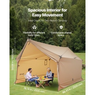 VEVOR Ελαφριά Αδιάβροχη Σκηνή Καμπίνας με Άνοιγμα για Ξυλόσομπα για...