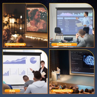 HOMCOM Οθόνη για Προβολέα 120 Αναλογία 4:3 Ρυθμιζόμενη με Τηλεχειρι... HOMCOM Οθόνη για Προβολέα 120 Αναλογία 4:3 Ρυθμιζόμενη με Τηλεχειρι...