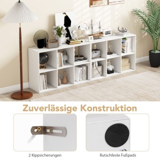 Costway Ράφι Βιβλιοθήκης με 6 Θέσεις Λευκό για Καθιστικό CB10763WH Costway Ράφι Βιβλιοθήκης με 6 Θέσεις Λευκό για Καθιστικό CB10763WH