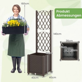 Costway Ζαρντινιέρα με Πέργκολα για Αναρριχώμενα Φυτά 40x40x140 εκ....