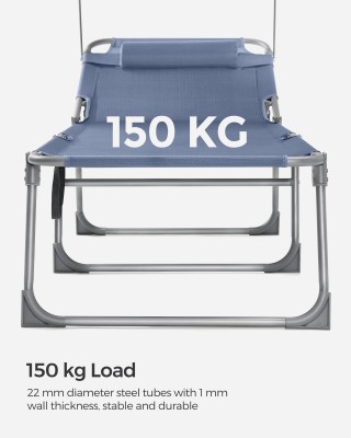 SONGMICS Πτυσσόμενη Ξαπλώστρα με Σκίαστρο και Ρυθμιζόμενο Προσκέφαλ... SONGMICS Πτυσσόμενη Ξαπλώστρα με Σκίαστρο και Ρυθμιζόμενο Προσκέφαλ...