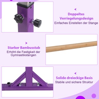 Costway Ρυθμιζόμενη Μονόζυγο Γυμναστικής 250 x 132 x 140 cm Μωβ SP3... Costway Ρυθμιζόμενη Μονόζυγο Γυμναστικής 250 x 132 x 140 cm Μωβ SP3...