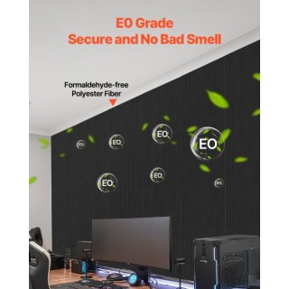 VEVOR Σετ 5 Αυτοκόλλητα Ακουστικά Πάνελ 120x60x1 εκ. Μαύρο JZGYBHST...