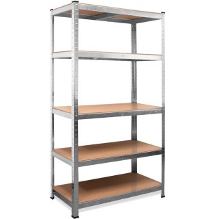 BAKAJI Ράφι 5 Επιπέδων Μεταλλικό και Ξύλινο 180x90cm Βαρέως Τύπου ... BAKAJI Ράφι 5 Επιπέδων Μεταλλικό και Ξύλινο 180x90cm Βαρέως Τύπου ...