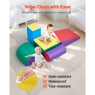 VEVOR Παιχνίδια Αναρρίχησης: 5 Τεμάχια Αφρώδη Μπλοκ για Νήπια και Π...