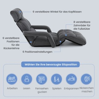 Costway Πτυσσόμενο Καναπέ-Κρεβάτι με 6 Θέσεις, 72 x 61 x 46,5 cm, Σ...