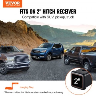 VEVOR Σκαλοπάτι Ρυμούλκησης για 2 Υποδοχή Προφυλακτήρα Αυτοκινήτου ...