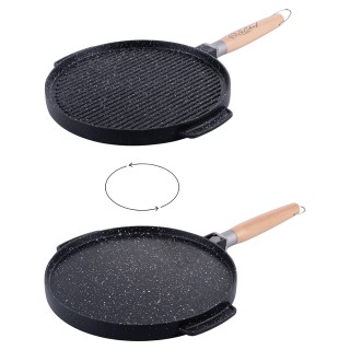 Galileo Στρογγυλό Αντικολλητικό Σκεύος 28 εκατοστά 2 σε 1 με Διπλή ...