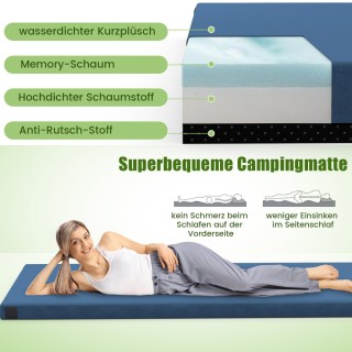 Costway Άνετο Στρώμα Κάμπινγκ 188 x 78 x 6,5 cm με Αδιάβροχο Ύφασμα...