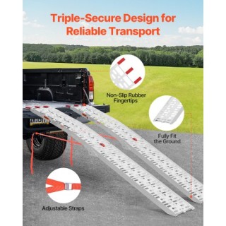 VEVOR 1500 lbs Ράμπες Αλουμινίου 2 Τεμ Βαρέως Τύπου με Λαβές ZZGPDL... VEVOR 1500 lbs Ράμπες Αλουμινίου 2 Τεμ Βαρέως Τύπου με Λαβές ZZGPDL...