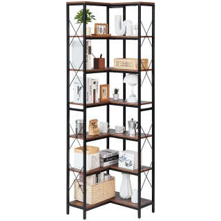 VEVOR Γωνιακή Βιβλιοθήκη 7 Επιπέδων - Ψηλή Βιβλιοθήκη Αποθήκευσης σ... VEVOR Γωνιακή Βιβλιοθήκη 7 Επιπέδων - Ψηλή Βιβλιοθήκη Αποθήκευσης σ...