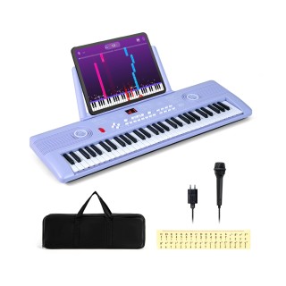 Costway Ηλεκτρονικό Keyboard 61 Πλήκτρων με Σταντ, Μικρόφωνο & Τσάν... Costway Ηλεκτρονικό Keyboard 61 Πλήκτρων με Σταντ, Μικρόφωνο & Τσάν...