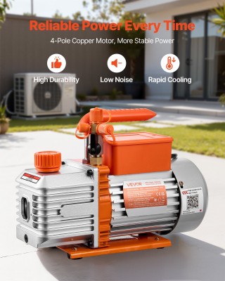 VEVOR Αντλία Κενού 5 CFM για HVAC R134a R22 R410a XPSZKBSJ12HPDKH2D...