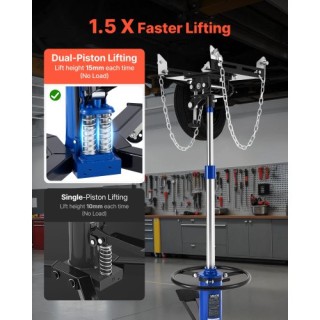 VEVOR Υδραυλικός Γρύλος Μετάδοσης 0.6 Τόνων με Πεντάλ Ποδιού και Δι...