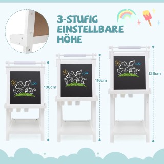 Costway Παιδική Ρυθμιζόμενη Πίνακας Λευκός με Μαγνητικό Πίνακα & Αν... Costway Παιδική Ρυθμιζόμενη Πίνακας Λευκός με Μαγνητικό Πίνακα & Αν...