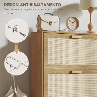 HOMCOM Φορητή Παπουτσοθήκη για 18 Ζευγάρια Παπούτσια με 3 Ανακλινό... HOMCOM Φορητή Παπουτσοθήκη για 18 Ζευγάρια Παπούτσια με 3 Ανακλινό...