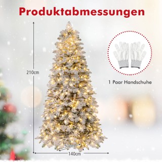 Costway Προκατασκευασμένο Χριστουγεννιάτικο Δέντρο 210cm x 140cm με...