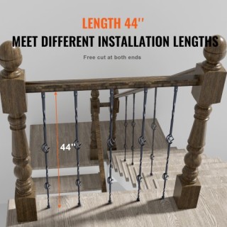 VEVOR Μεταλλικά Κάγκελα Σκάλας με Διπλά Καλάθια, 10τμχ  ZXKLGZ44YC1...