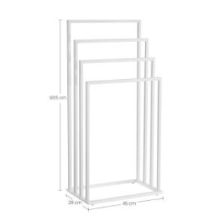 Hurtmeblowy Βάση για πετσέτες με 4 μπάρες - λευκή 2818-1