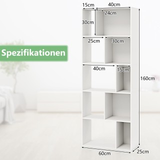 Costway Πενταώροφη Βιβλιοθήκη με Αποθηκευτική Λειτουργία και Αντιολ... Costway Πενταώροφη Βιβλιοθήκη με Αποθηκευτική Λειτουργία και Αντιολ...