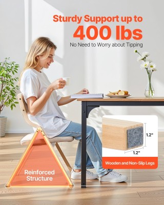 VEVOR Σετ 4 Ξύλινων Πτυσσόμενων Καρεκλών με Μαξιλαρωτό Κάθισμα σε Μ... VEVOR Σετ 4 Ξύλινων Πτυσσόμενων Καρεκλών με Μαξιλαρωτό Κάθισμα σε Μ...