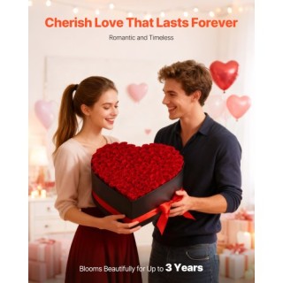 VEVOR Αιώνια Τριαντάφυλλα Forever Flowers: 100 Διατηρημένα Τριαντάφ...