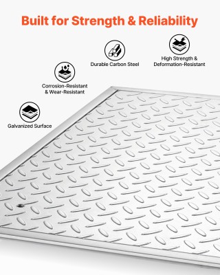 VEVOR Καπάκι Φρεατίου με Πλαίσιο, 500 x 500mm Τετράγωνο Καπάκι Ανθε...