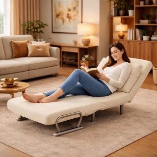 BAKAJI Πολυθρόνα Καναπές-Κρεβάτι Μονό Ρυθμιζόμενη Μπεζ Επένδυση με ... BAKAJI Πολυθρόνα Καναπές-Κρεβάτι Μονό Ρυθμιζόμενη Μπεζ Επένδυση με ...