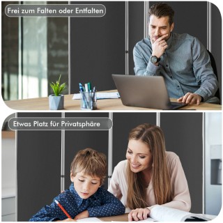 Costway Τετράπτυχο Γκρι Χωριστικό Χώρου 221 x 188 cm για το Σπίτι J... Costway Τετράπτυχο Γκρι Χωριστικό Χώρου 221 x 188 cm για το Σπίτι J...