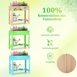 Costway Υπερυψωμένο Ξύλινο Κιβώτιο Φύτευσης με Αποστράγγιση και Απο... Costway Υπερυψωμένο Ξύλινο Κιβώτιο Φύτευσης με Αποστράγγιση και Απο...