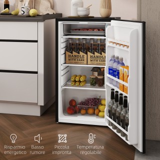 HOMCOM Μικρό Ψυγείο 91L Μονόπορτο Αναστρέψιμο με Καταψύκτη και Ρυθμ... HOMCOM Μικρό Ψυγείο 91L Μονόπορτο Αναστρέψιμο με Καταψύκτη και Ρυθμ...