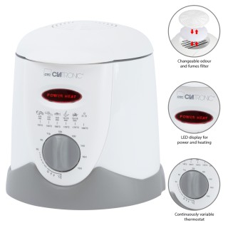 Συσκευή Fondue & Φριτέζα Λαδιού 1L 900W Λευκό/Γκρι FFR2916 Clatronic Συσκευή Fondue & Φριτέζα Λαδιού 1L 900W Λευκό/Γκρι FFR2916 Clatronic