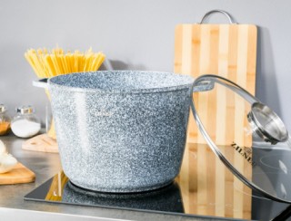 Κατσαρόλα με Κεραμική και Μαρμάρινη Επίστρωση με Καπάκι– 10.2L 32cm... Κατσαρόλα με Κεραμική και Μαρμάρινη Επίστρωση με Καπάκι– 10.2L 32cm...