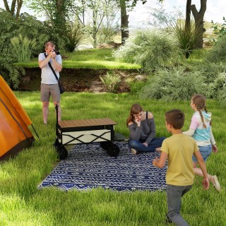 Outsunny Αναστρέψιμο Εξωτερικό Χαλί Γεωμετρικού Στυλ με Τσάντα Μετα...