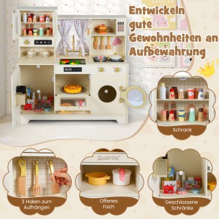 Costway Παιδική Παιχνίδι Κουζίνα με Εστίες, Νεροχύτη και Καφετιέρα,... Costway Παιδική Παιχνίδι Κουζίνα με Εστίες, Νεροχύτη και Καφετιέρα,...