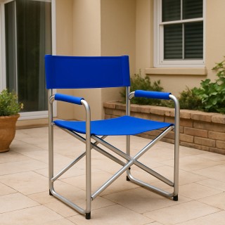 BAKAJI Πτυσσόμενη Πολυθρόνα Σκηνοθέτη Αλουμινίου με Ύφασμα Textilen...