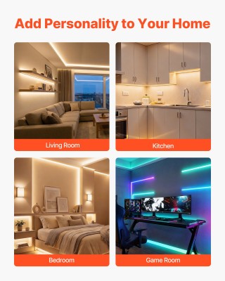 VEVOR Σετ 20 Τεμ. U Σχήματος Κανάλι Αλουμινίου LED 2Μ με Γαλακτώδες...