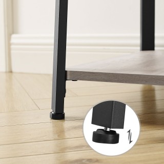 VASAGLE Βιομηχανική Κρεμάστρα και Σταντ με 3 Ράφια, Γκριζο και Μαύρ... VASAGLE Βιομηχανική Κρεμάστρα και Σταντ με 3 Ράφια, Γκριζο και Μαύρ...