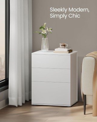 VASAGLE Κομοδίνο 45x35x58.7cm με 3 Συρτάρια, Χωρίς Εργαλεία Συναρμο... VASAGLE Κομοδίνο 45x35x58.7cm με 3 Συρτάρια, Χωρίς Εργαλεία Συναρμο...