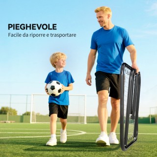 HOMCOM Δίχτυ Αναπήδησης Ποδοσφαίρου με Ρυθμιζόμενη Γωνία από Μέταλλ... HOMCOM Δίχτυ Αναπήδησης Ποδοσφαίρου με Ρυθμιζόμενη Γωνία από Μέταλλ...