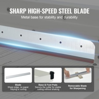 VEVOR Κοπτικό Χαρτιού 17 A3 Γκιλοτίνα Μεταλλική Βάση 400 Φύλλων DXS...