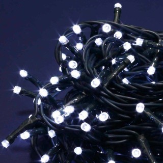 BAKAJI Γιρλάντα με 300 LED Λάμπες Ψυχρού Λευκού, Χειριστήριο 8 Λειτ...